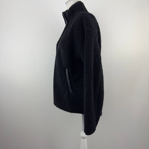 Athleta Cozy Sherpa‎ Snap black sweatshirt - Picture 4 of 9